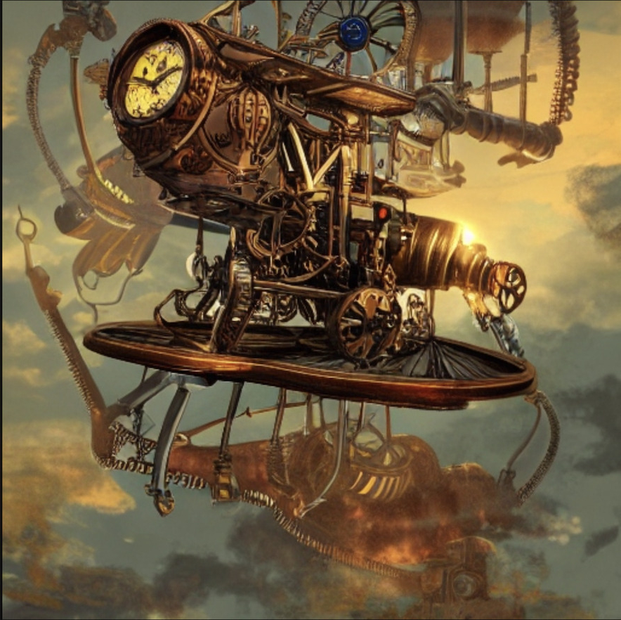 steampunk design aeroplane